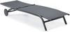 LECO Sonnenliege NELE mit Rollen und 5-fach verstellbarer Rückenlehne, Aluminiumgestell und Kunststoffgewebe anthrazit, 192x71x93 cm Bild 3