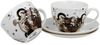 DUO ANIMALS 2er-Set Tassen 280 ml CATS FAMILY mit Untertassen, New Bone China Porzellan Bild 3