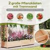 COSTWAY Blumenkasten (1 St), Hochbeet mit Rankgitter, für Kletterpflanzen, 196 x 44 x 182 cm Bild 3