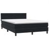 vidaXL Boxspringbett mit Matratze & LED Schwarz 160x210 cm Samt 3316985 Bild 5