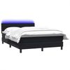 vidaXL Boxspringbett mit Matratze & LED Schwarz 160x210 cm Samt 3316985 Bild 3