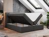 Boxspringbett mit Kopfteil und Topper, Doppelbett - RICO - 140x200cm - Grau Kunstleder - H3 Bild 2