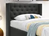 Vente-unique - MASSIMO Bett Stoff Grau - B 114 cm x H 111,5 cm x L 216 cm Bild 3