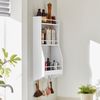 SoBuy KCR12-W Wandregal, MDF, Lackiert, Weiß, 38 x 75 x 17 cm Bild 4
