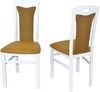 Esszimmerstuhl 2er-Set Buche Weiß | Gepolstert Gelb | Kunstleder & Stoff | Modern | Stuhl Set Küche Esszimmer Bild 3