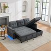 HAUSS SPOLE Schlafsofa mit bettfunktion und bettkasten Klappsofa Ecksofa mit LED-Lichtleiste, Set 1 Teile, Mit LED-Lichtleisten und verstecktem Stauraum Bild 3