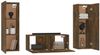 3-tlg. TV-Schrank, TV Board Räuchereiche Holzwerkstoff Bild 4