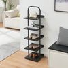 Schuhregal Poytya Stahl 119x34x32 cm Schwarz [en. casa] Bild 2