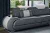 Couch Rimini L Form in Stoff - Strukturstoff - grau-weiß - Rechts Bild 5