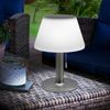 LED Solar Tischleuchte, Stufendimmer, Metall silber, H 28cm Bild 5