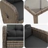 vidaXL Outdoortisch-Set 9 pcs Hellgrau und Dunkelgrau 190 x 90 x 75 cm 3422331 Bild 5