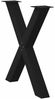 vidaXL Esstischbeine X-Form 2 Stk. Schwarz 70x(72-73) cm Stahl 4012976 Bild 4