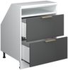 Dachschrägenschrank Rion Anthrazit-Gold 60 x 81.6 cm mit 2 Schubladen, Schrankkorpus 60 cm Tiefe Vicco Bild 4