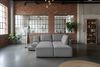 KAWOLA Schlafsofa SADIRA Ecksofa Cord grau Recamiere rechts 89 x 209 x 288 cm Bild 5