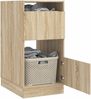 vidaXL Wäscheschrank mit Tür Sonoma 50 x 68 x 102 cm Holzwerkstoff 3422802 Bild 3