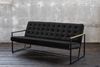 KAWOLA Sofa ARLY Polsterbank Bezug Velvet schwarz 80 x 77 x 173 cm Bild 4