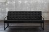 KAWOLA Sofa ARLY Polsterbank Bezug Velvet schwarz 80 x 77 x 173 cm Bild 2