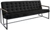 KAWOLA Sofa ARLY Polsterbank Bezug Velvet schwarz 80 x 77 x 173 cm Bild 3