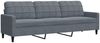 vidaXL 2-tlg. Sofagarnitur mit Kissen Dunkelgrau Samt 3278472 Bild 5