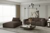 Chaiselongue Sezlong Liege CELES in Stoff Scala Schokoladenbraun Bild 3