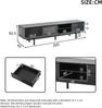 TV-Schrank 200x40x50,5 cm, Schwarz, 2 Türen und 2 Schubladen, mit 5 Standbeinen, für ca. 80-Zoll-TV Bild 5