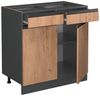 Küchenunterschrank R-Line Goldkraft Eiche 80 cm J-Shape, ohne Arbeitsplatte Vicco Bild 3