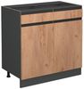 Küchenunterschrank R-Line Goldkraft Eiche 80 cm J-Shape, ohne Arbeitsplatte Vicco Bild 5