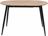 Esstisch Rodrigo ausziehbar 120-150-180 x 80 cm 4-10 Personen Ovaler Küchentisch mit Metallgestell für Küche, Esszimmer Holz Optik Eichefarben Bild 2