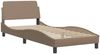 vidaXL Bettgestell ohne Matratze "Zadar" Cappuccino-Braun 80x200 cm Kunstleder 3208828 Bild 4