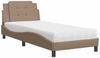 vidaXL Bettgestell ohne Matratze "Zadar" Cappuccino-Braun 80x200 cm Kunstleder 3208828 Bild 2