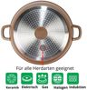 Kochtopf Aluguss Glasdeckel Ø20cm Induktion Marmorbeschichtung Suppentopf Pfanne Copper Bild 4