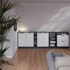 Küchenschrank für Dachschrägen R-Line Weiß Landhaus 140 cm 2er Set Schrankkorpuss 60 cm Tiefe Vicco Bild 4
