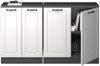 Küchenschrank für Dachschrägen R-Line Weiß Landhaus 140 cm 2er Set Schrankkorpuss 60 cm Tiefe Vicco Bild 5