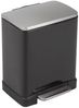 Pedaleimer EKO E-cube schwarz pulverbeschichteter Stahl 20 l Kunststoff-Inneneinsatz Soft-Close Bild 1