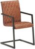 vidaXL Freischwinger 6 Stk. Hellbraun Echtleder [3057793] Bild 2
