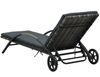 vidaXL Sonnenliege mit Auflage & Rädern Poly Rattan Anthrazit 47746 Bild 4