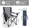 HOMECALL Campingstuhl Übergroßer Klappstuhl mit hoher Rückenlehne, XXL Faltstuhl Gepolstert (Bis 360KG Belastbar, 1 St), Robust und Zuverlässig klappstuhl für Outdoor, Balkon, Garten Bild 2