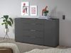Kommode >Sean< in Anthrazit, - 180x99x40 cm ( BxHxT) Bild 3