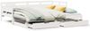 vidaXL Tagesbett Ausziehbar mit Schubladen ohne Matratze Weiß 80x200cm 3302234 Bild 2