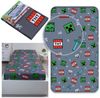 Sarcia. eu Spannbettlaken Minecraft Kinderbettlaken Grau 90x200+25cm mit Gummizug, Baumwolle Bild 5