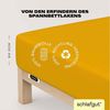 Schlafgut 'Easy' Spannbettlaken, Jersey, 100% Baumwolle, rundum Gummizug, für Matratzen bis 22 cm Höhe, Yellow Deep, L 140x200 cm - 160x200 cm Bild 3