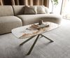 Couchtisch Edge Boot 100x50 cm Keramik Minas Melange Sarity Metall Effektfinish Titan Bild 1