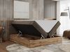 Boxspringbett mit Kopfteil und Topper, Polsterbett - ALBERO 2 - 120 x 200 cm - Braun Velours - H4 Bild 3
