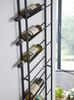 Weinregal Wand Metall 36 x 150 x 8 cm Groß für 8 Flaschen | Design Wandregal für die Küche | Flaschenregal Hängend Schmal Wandmontage Bild 5