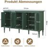 HOLTICO Sideboard Buffet Schrank mit 4 Türen und offenem Regal, Vintage Akzent Kommode (1 St), TV-Schrank, Küchenschrank, Kredenz, und Weinschrank Bild 2