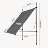 Klemmmarkise Stem 250x120x220-309 cm Grau [pro. tec] Bild 2