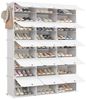 Mondeer Schuhregal Schuhschrank, Kunststoff-Schuhschrank mit Tür, Platzsparend, für 30-60 Paar Schuhe Bild 2