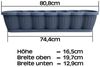 1er Set 80cm Blumenkasten Balkonkasten Pflanzkasten Anthrazit im Wellendesign inkl. passenden Bewässerungsuntersetzer Bild 4