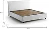 Dmora Doppelbett Arcan, Bettkasten mit Stoffbezug, 100 % Made in Italy, Öffnung vorne, geeignet für Matratzen 160 x 200 cm, Weiß Bild 3