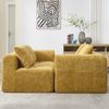 3-Sitzer Wohnlandschaft B 250 x T 158 x H 60 cm aus Chenille, kombinierbar mit Chaiselongue Bild 4